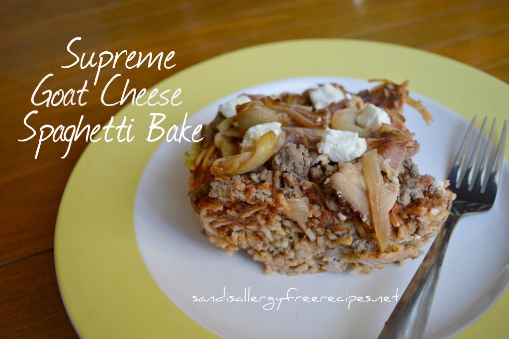 Goat Cheese Spaghetti Bake